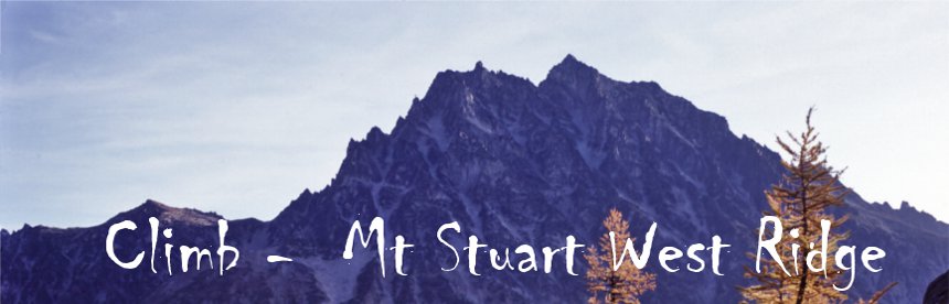 Graphic header with image from the West Ridge of Mt Stuart