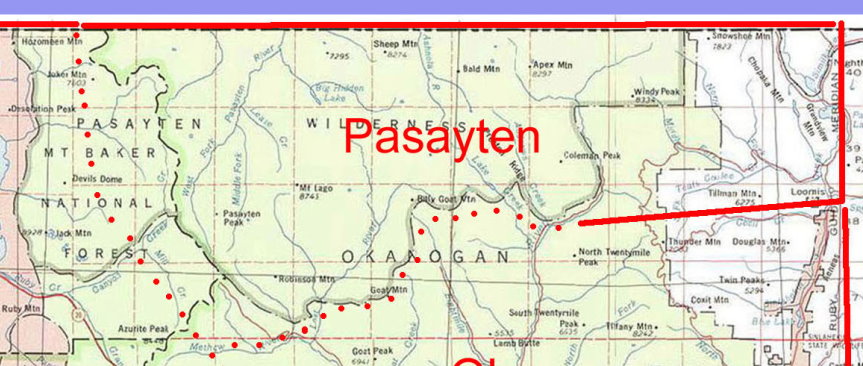 Pasayten Region Map