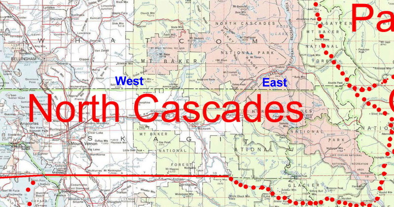 North Cascades Region Map